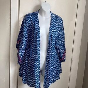 BEACHLUNCHLOUNGE Blue Tatiana Swim Cover Up-M